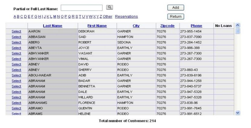 screenshot of Loaner Car Net